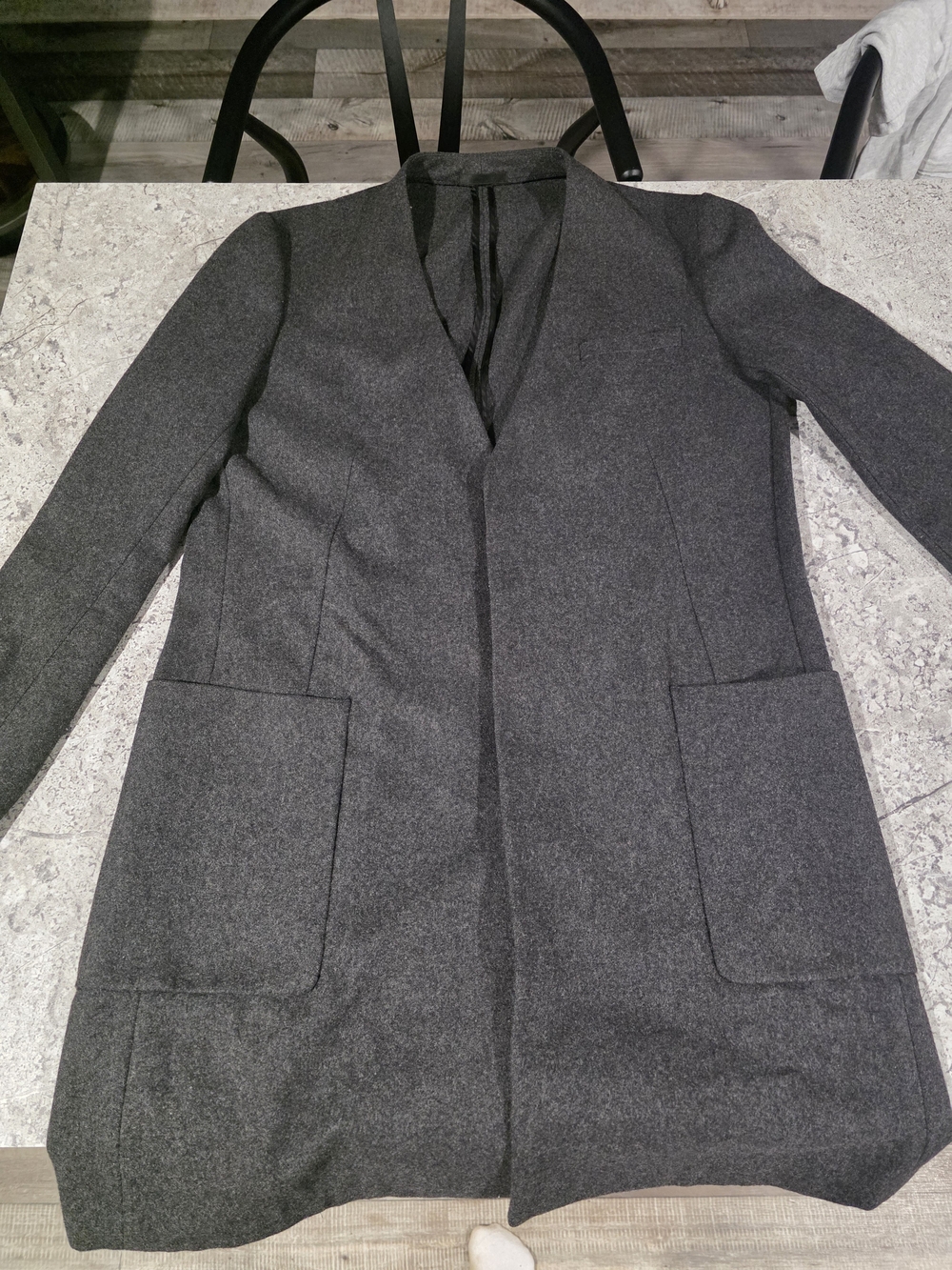 Mens Topman Charcoal Gray Trench Coat